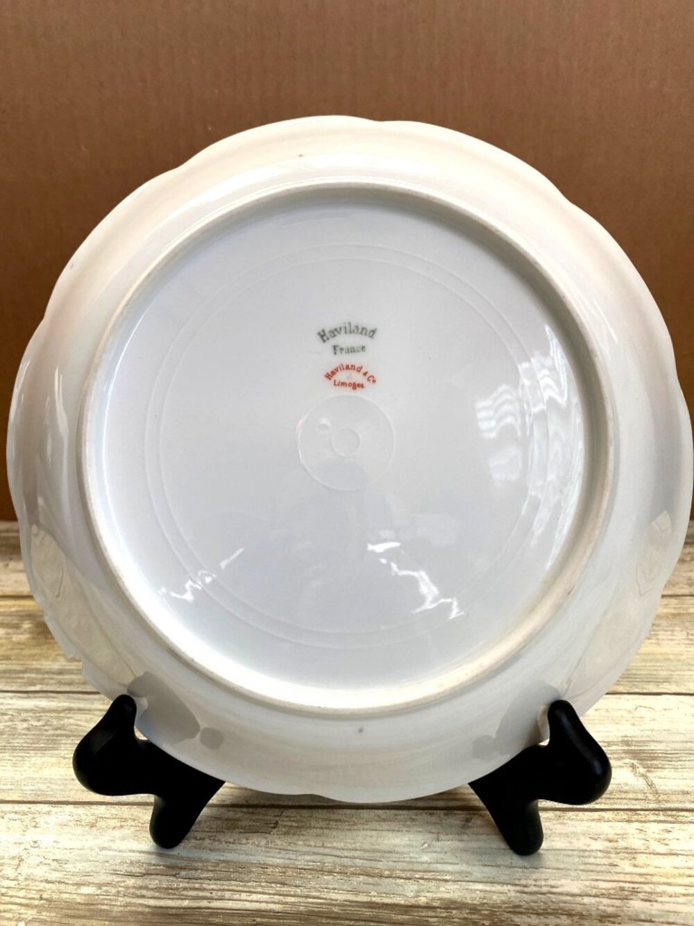 Haviland Limoges H90 Christmas Rose Double Gold 9" Round Serving Bowl Antique - Picture 5 of 13